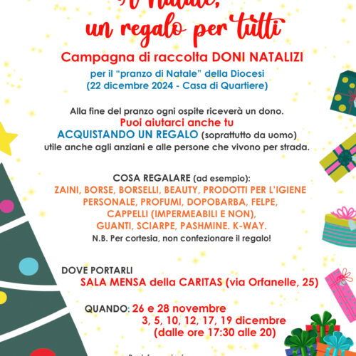 “A Natale un regalo per tutti”: parte la raccolta dei doni per chi ne ha bisogno