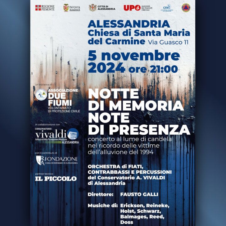 Ad Alessandria un concerto in ricordo delle vittime dell’Alluvione del 1994