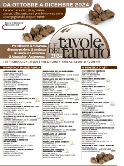 Le tavole del tartufo: le fiere e i ristoranti dove è protagonista il tartufo in provincia di Alessandria e Asti