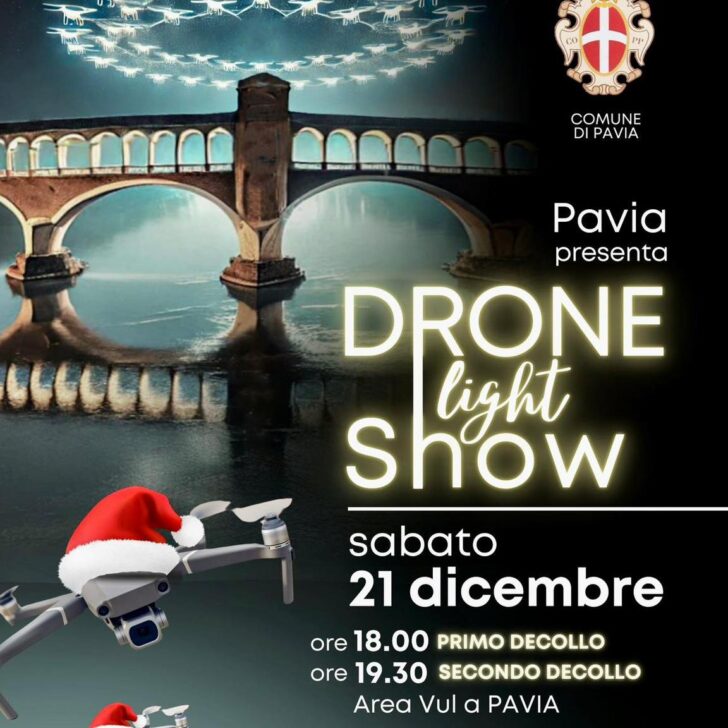 Questa sera lo spettacolo dei droni luminosi a Pavia