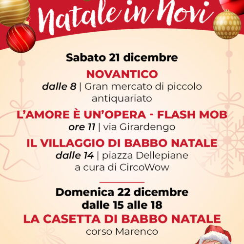 Natale in Novi. La festa continua con il Villaggio di Babbo Natale e il trenino