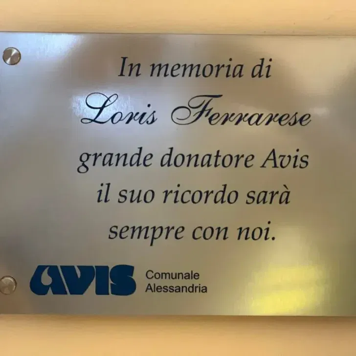 All’Avis di Alessandria una targa per ricordare Loris Ferrarese