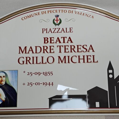 La piazza davanti al centro sportivo di Pecetto dedicata a Teresa Michel