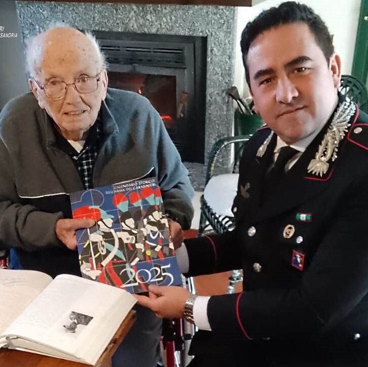 La visita e il dono speciale dei Carabinieri per i 104 anni di Bruno Giovannetti, reduce di El Alamein