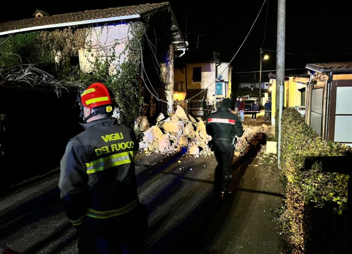 Crolla parete di una cascina a Pozzolo: nessuna persona coinvolta