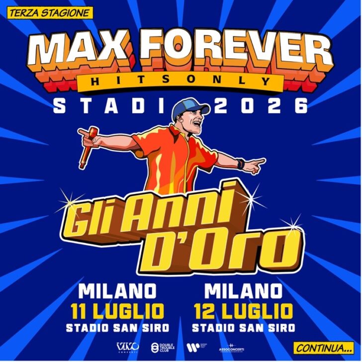 Max Pezzali annuncia due nuovi concerti a San Siro a luglio 2026