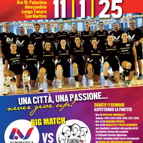 Volley: sabato il big match tra Acrobatica Group e Florens Vigevano. Presidente La Rosa: “Tutti al PalaCima”