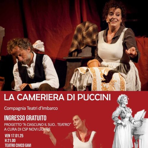 Venerdì 17 gennaio “La Cameriera di Puccini” al Teatro Civico di Gavi