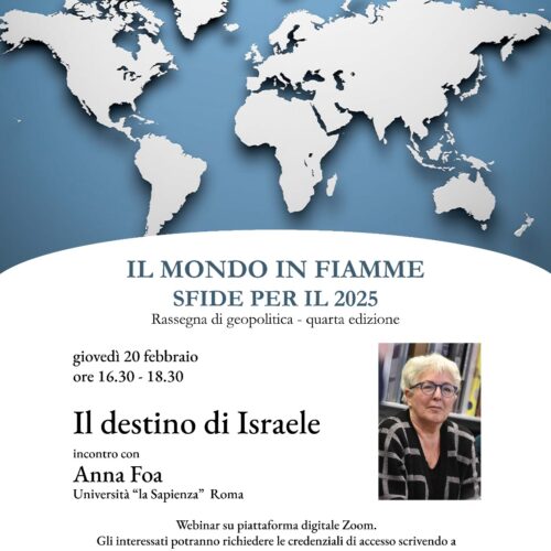 Il destino di Israele: incontro dell’Isral sul “Mondo in fiamme”