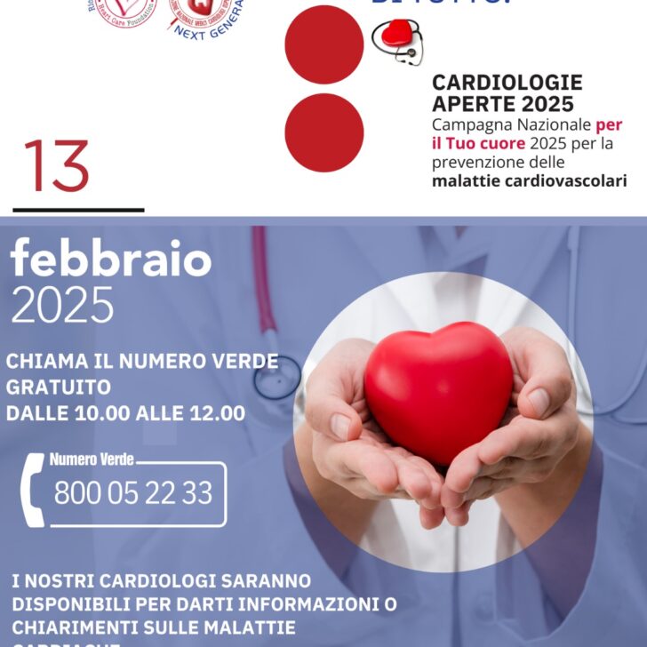 Cardiologie aperte: il 13 febbraio consulenze telefoniche con i cardiologi dell’Ospedale di Alessandria