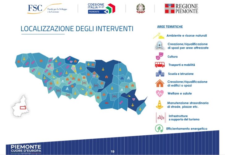 Fondi di Sviluppo e Coesione: 14 milioni di euro per il futuro di 102 Comuni del Piemonte