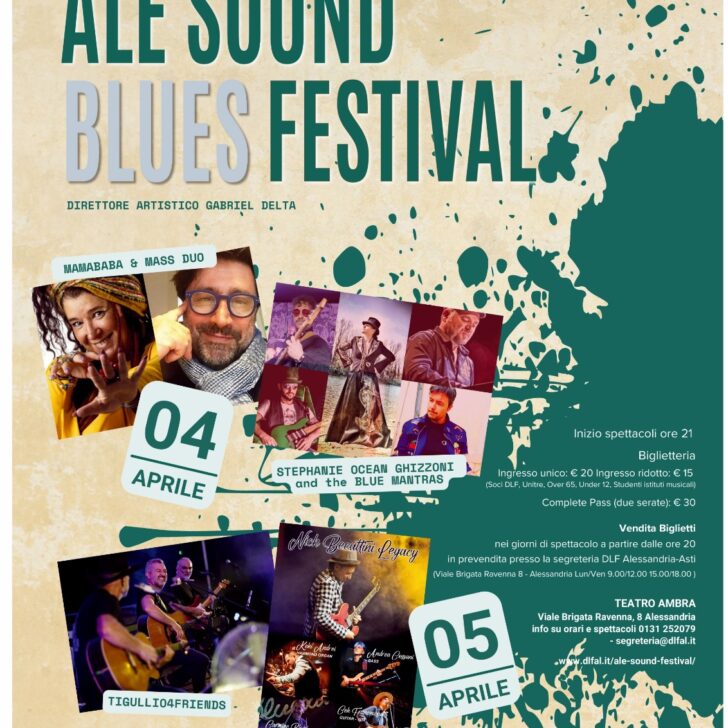 Ale Sound Festival Blues 2025: 4 e 5 aprile al Teatro Ambra di Alessandria