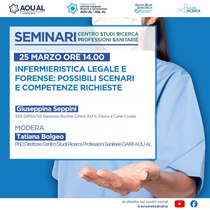 Seminario online sulla “Infermieristica legale e forense”