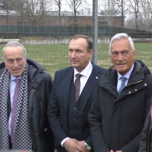 A Venaria i presidenti Figc e Lega Dilettanti Gravina e Abete per il via ai lavori del Centro Tecnico Federale