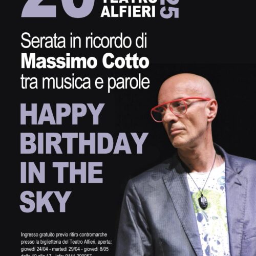Martedì 20 maggio una serata per ricordare Massimo Cotto al Teatro Alfieri di Asti