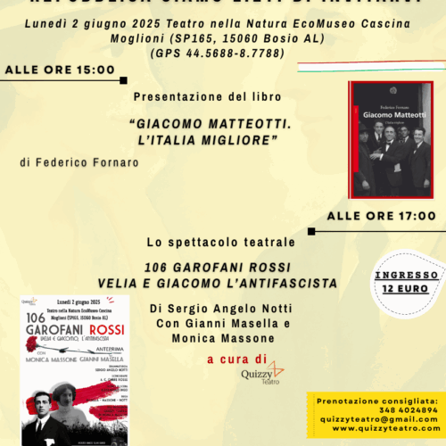 Bosio celebra la Festa della Repubblica e Matteotti tra memoria e teatro