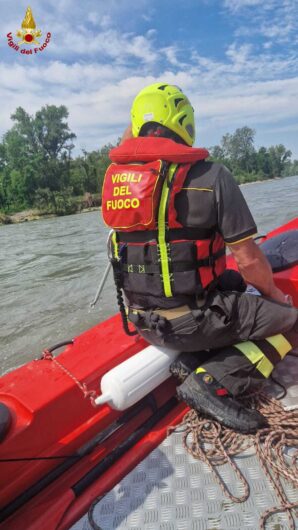 Esercitazione dei Vigili del Fuoco lungo il Po a Casale e Morano