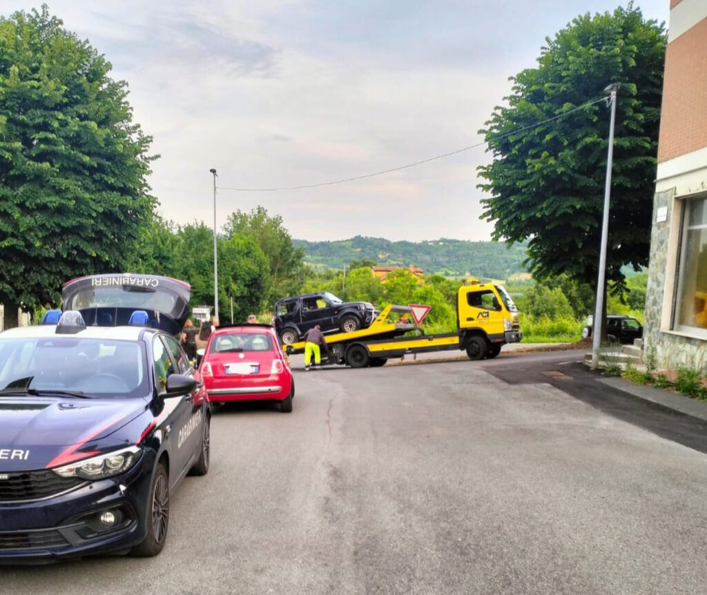 Auto ribaltata Bistagno