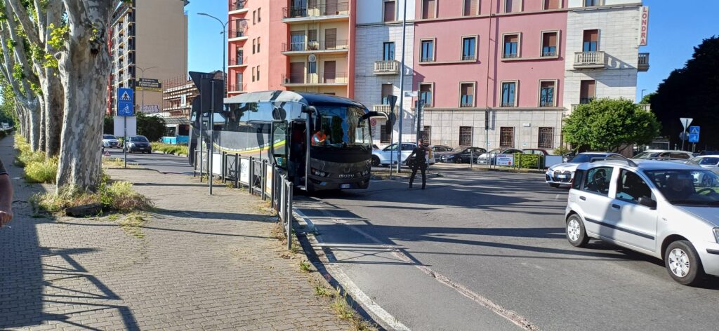 Bus in avaria Alessandria
