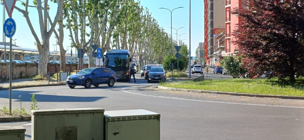 Bus in avaria Alessandria