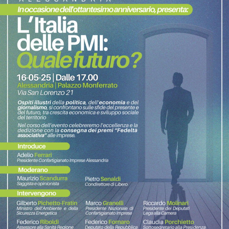 Confartigianato Alessandria celebra 80 anni con un talk-show dedicato al futuro delle PMI