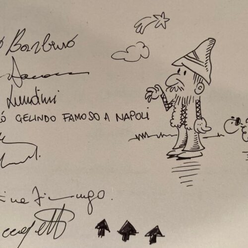 Gli amici di Gelindo si godono la “garbata comicità” di Lundini e i complimenti al teatro S. Francesco