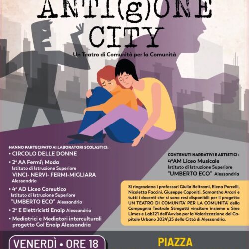 “Anti(g)one City” degli Stregatti il 30 maggio in Piazza Santa Maria di Castello