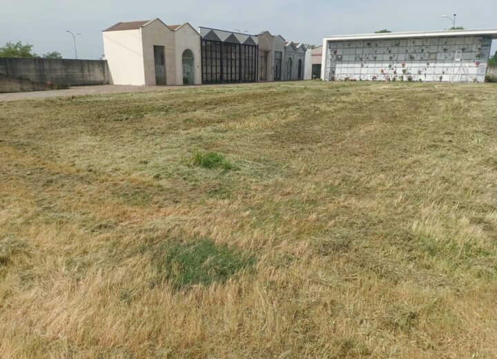 Iniziato lo sfalcio dell’erba nei cimiteri dei sobborghi di Alessandria: terminerà entro il 12 maggio