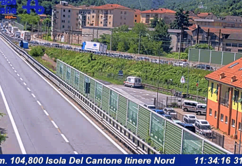 Incidente sulla A7: tratto chiuso tra Busalla e Ronco Scrivia in entrambe le direzioni