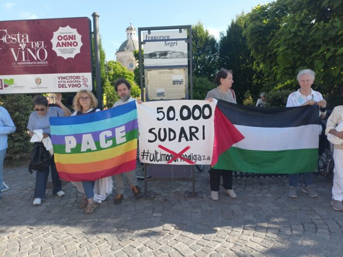 In provincia tanti lenzuoli bianchi per ricordare i palestinesi uccisi a Gaza