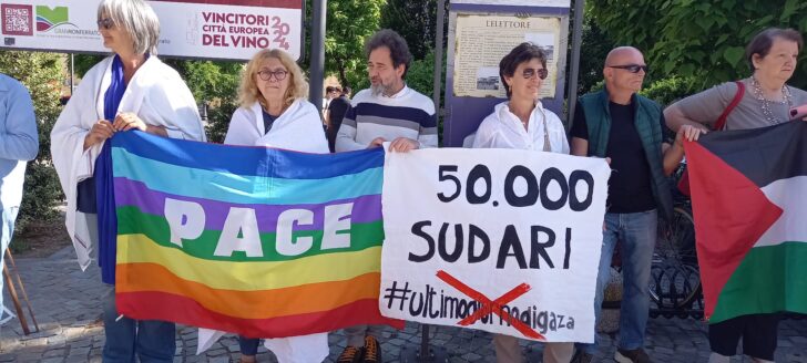 In provincia tanti lenzuoli bianchi per ricordare i palestinesi uccisi a Gaza