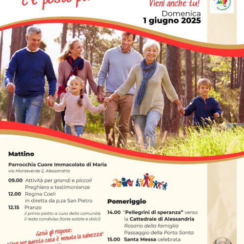 Domenica anche ad Alessandria il Giubileo delle famiglie