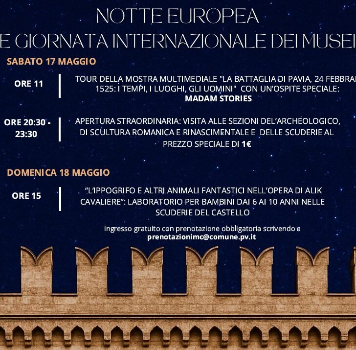 Un fine settimana all’insegna dell’arte e della cultura nei Musei di Pavia
