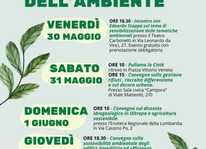 Dal 30 maggio la “Settimana dell’Ambiente” a Broni