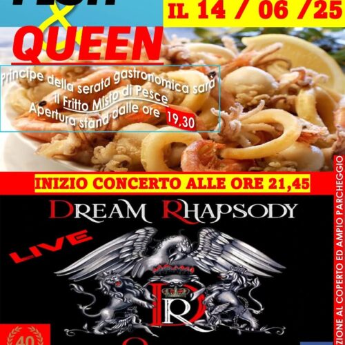 Fritto di pesce e la travolgente musica dei Queen a Carentino