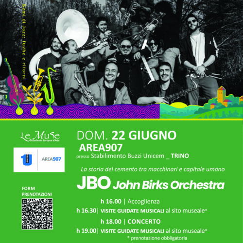 AREA907 di Buzzi protagonista al Monfrà Jazz Fest: il 22 giugno la storia industriale si unisce alla musica dal vivo