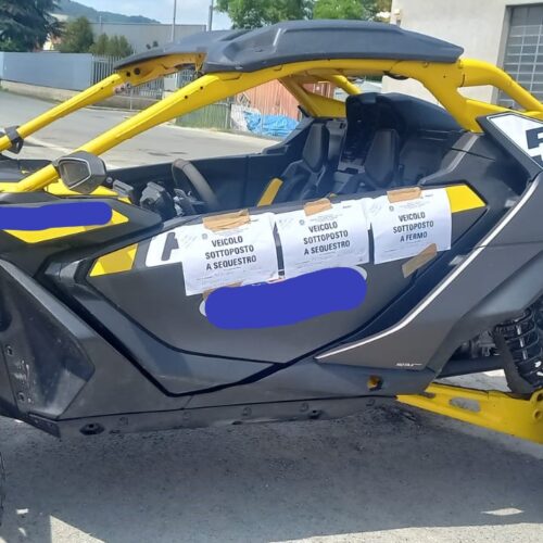 Sequestrato un quad tra Acqui e Cassine: viaggiava senza immatricolazione né assicurazione