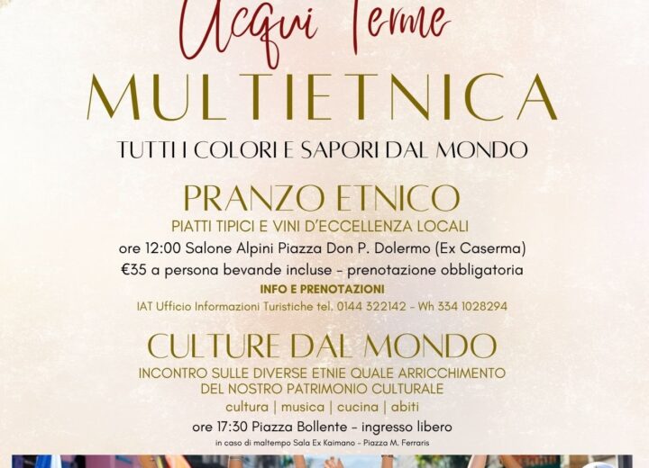 Acqui Terme Multietnica: sabato il mondo in una giornata tra sapori, culture e dialogo