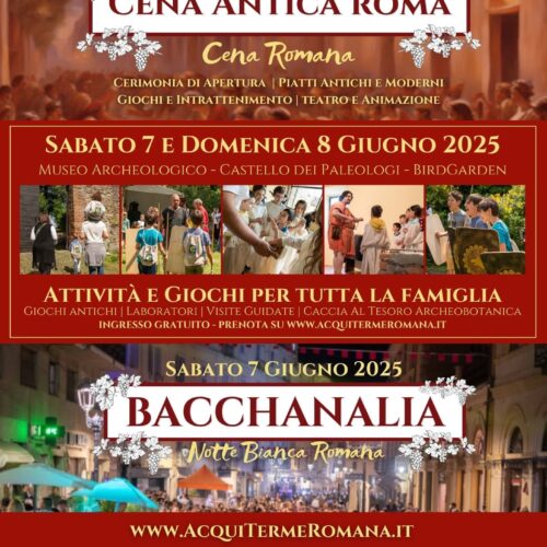 Ad Acqui Terme un weekend nell’antica Roma, tra cene, spettacoli e la Notte Bianca