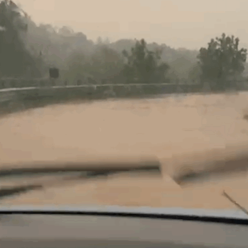 Acqua allaga la strada tra Valmadonna e Alessandria. Alberi caduti in tangenziale