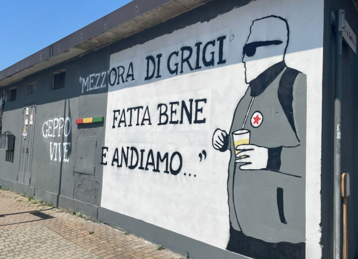 Davanti allo stadio Moccagatta il murale dedicato a Fabrizio “Geppo” Repetto