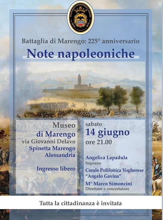 “Note napoleoniche” con la corale di Voghera per i 225 anni dalla battaglia di Marengo