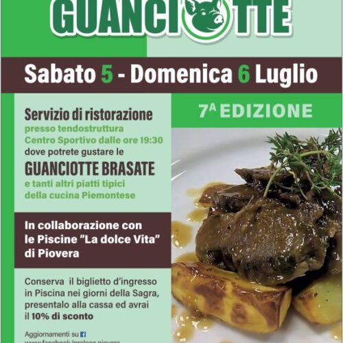 Il 5 e 6 luglio a Piovera torna la Sagra delle Guanciotte