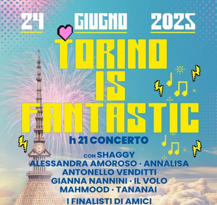 “Torino is fantastic!”: il 24 giugno il super show condotto da Gerry Scotti con Venditti, Tananai, Gianna Nannini e Shaggy