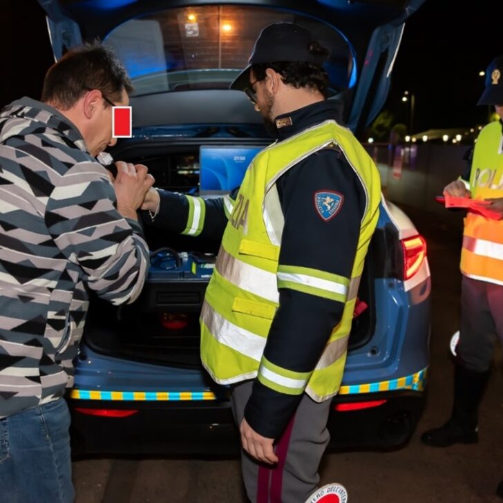 Controlli nel weekend contro la guida in stato di ebbrezza. Cinque patenti ritirate