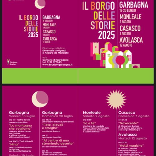 Ritorna dal 18 luglio “Il Borgo delle Storie” a Garbagna e non solo