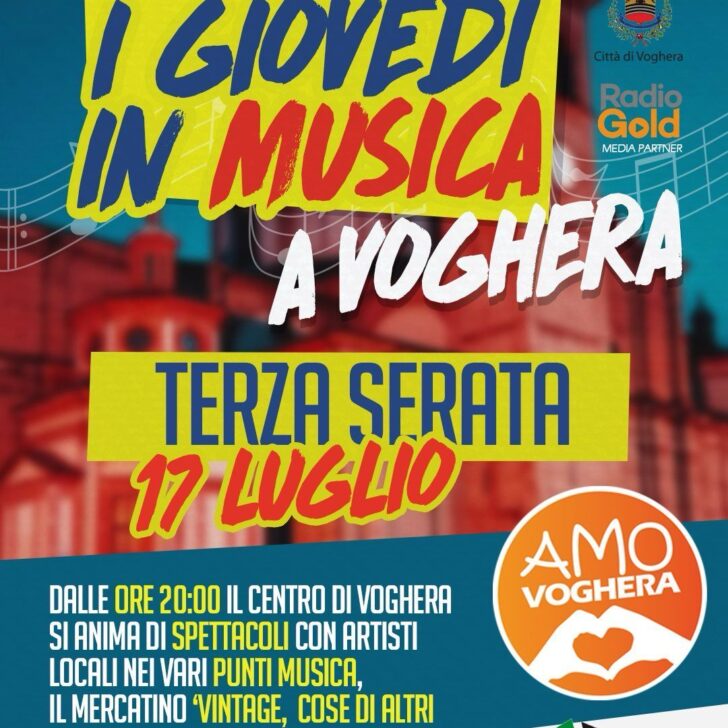 Artisti, spettacoli e mercatino vintage. Il 17 luglio tornano “I giovedì in musica” a Voghera