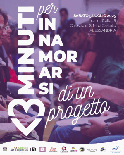 “Tre minuti per innamorarsi (di un progetto)”. Ad Alessandria il ‘dating’ per nuove alleanze tra il Terzo Settore