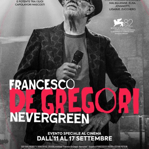 Francesco De Gregori arriva al cinema dall’11 al 17 settembre con “Nevergreen”