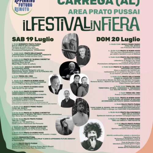 Due giorni nel cuore dell’Appennino tra musica, trekking e laboratori: a Carrega Ligure arriva “Il Festival in Fiera”